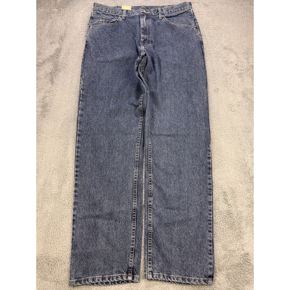 Wrangler 5 Star Jeans Men 36x34 Blue Relaxed Fit Premium Denim‎ NWT
